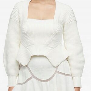 Puff Sleeve Zara Asymmetrical Sweater